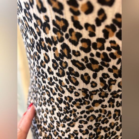 Jessica Simpson cheetah print leopard print maxi dress with slit EUC Size Small - Picture 4 of 5